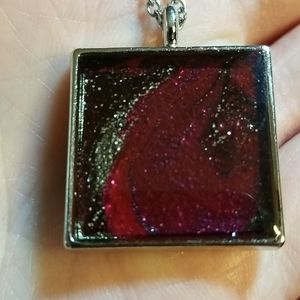 abstract galaxy necklace